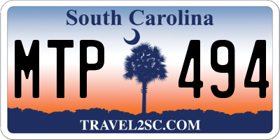 SC license plate MTP494