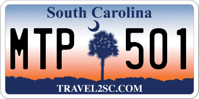 SC license plate MTP501