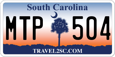 SC license plate MTP504