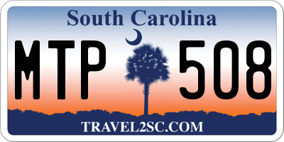 SC license plate MTP508