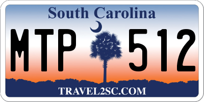 SC license plate MTP512