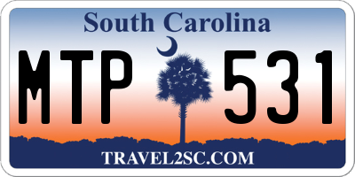 SC license plate MTP531