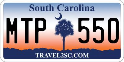 SC license plate MTP550
