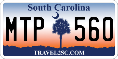 SC license plate MTP560