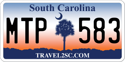 SC license plate MTP583