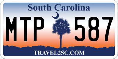 SC license plate MTP587