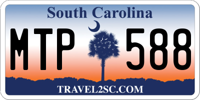 SC license plate MTP588