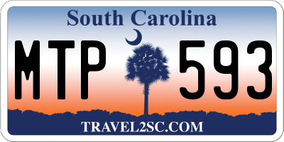 SC license plate MTP593
