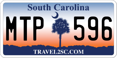 SC license plate MTP596