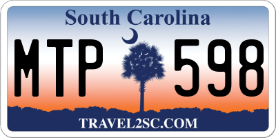 SC license plate MTP598