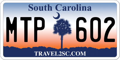 SC license plate MTP602