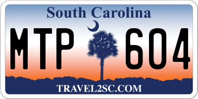 SC license plate MTP604