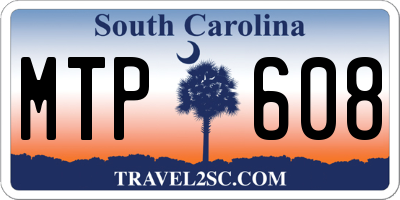 SC license plate MTP608
