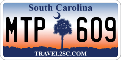SC license plate MTP609