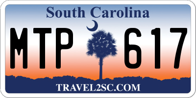 SC license plate MTP617