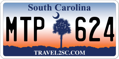 SC license plate MTP624