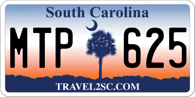 SC license plate MTP625