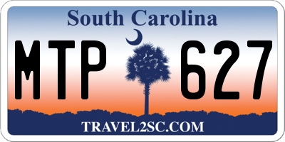 SC license plate MTP627