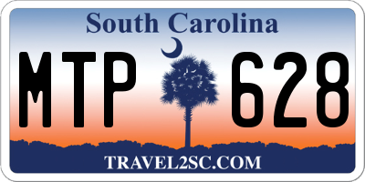 SC license plate MTP628