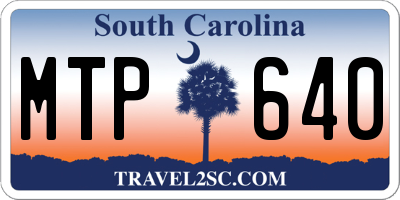 SC license plate MTP640