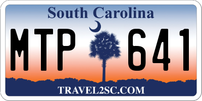 SC license plate MTP641