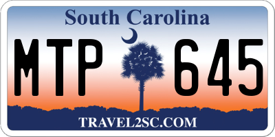 SC license plate MTP645