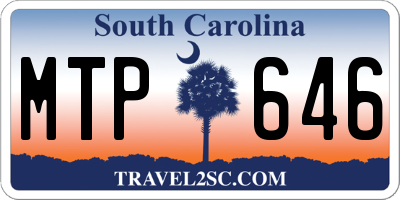 SC license plate MTP646