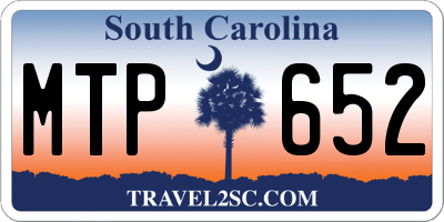 SC license plate MTP652
