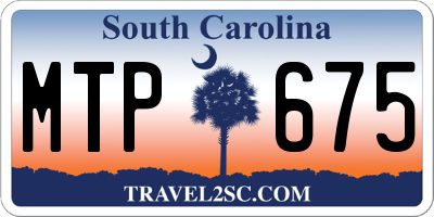 SC license plate MTP675