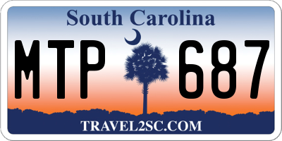 SC license plate MTP687