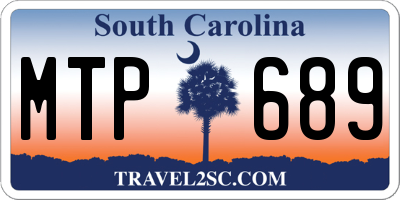 SC license plate MTP689