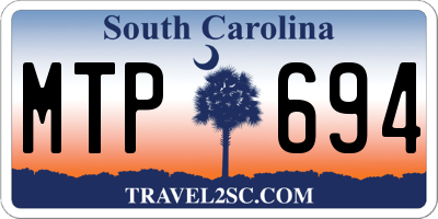 SC license plate MTP694