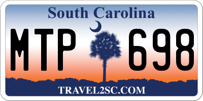 SC license plate MTP698