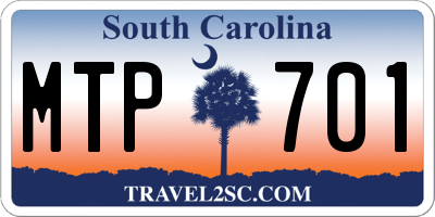 SC license plate MTP701