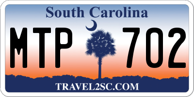 SC license plate MTP702