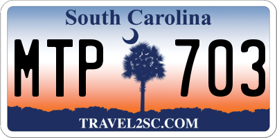 SC license plate MTP703
