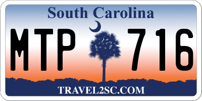 SC license plate MTP716