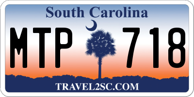 SC license plate MTP718