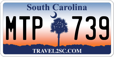 SC license plate MTP739
