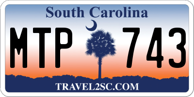 SC license plate MTP743