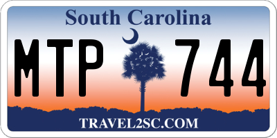 SC license plate MTP744