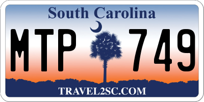 SC license plate MTP749