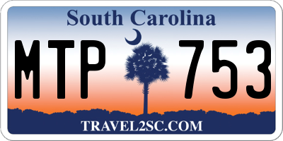 SC license plate MTP753