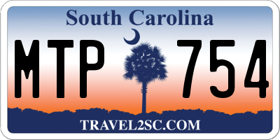 SC license plate MTP754
