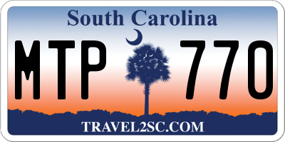 SC license plate MTP770