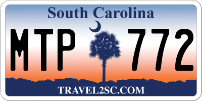 SC license plate MTP772