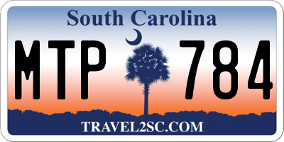 SC license plate MTP784