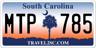 SC license plate MTP785