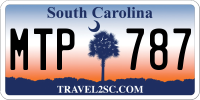 SC license plate MTP787