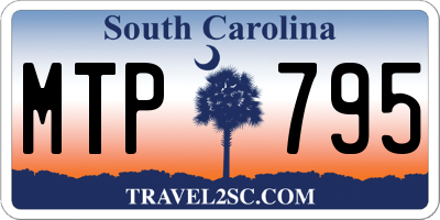 SC license plate MTP795